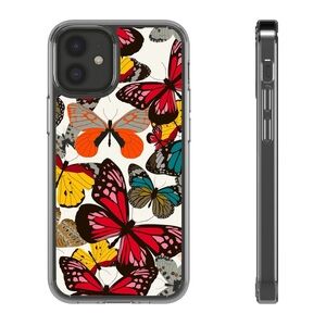 Butterfly Pattern Phone Case - Black Edges